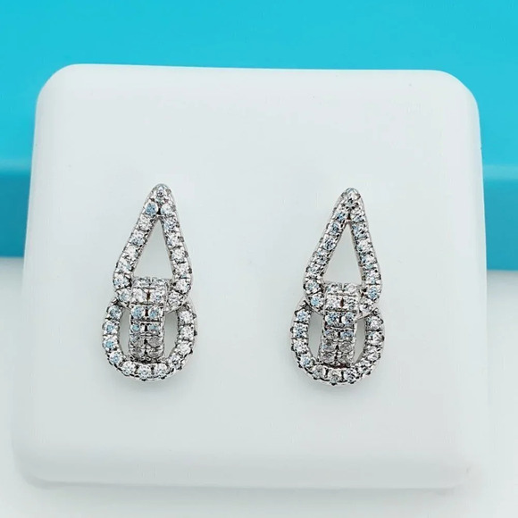 "925 Sterling Silver CZ Beautiful Earrings for Women, 1USPAR4201 - Picture 10 of 11